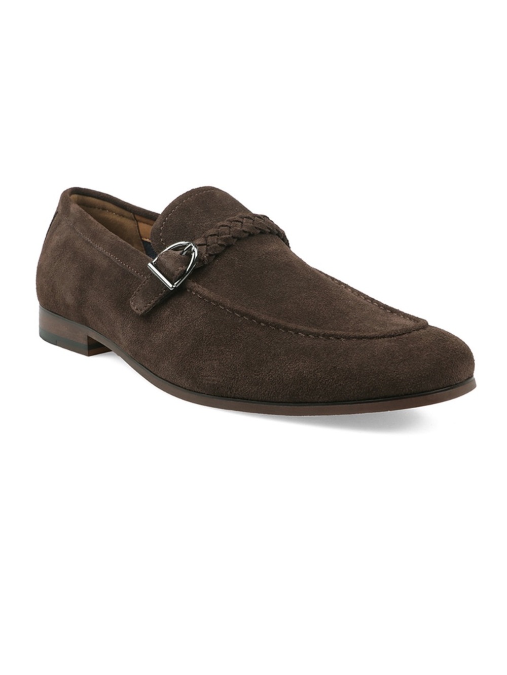 Bar III Men's Johnniey Leather Block Heel Loafers Size 10M